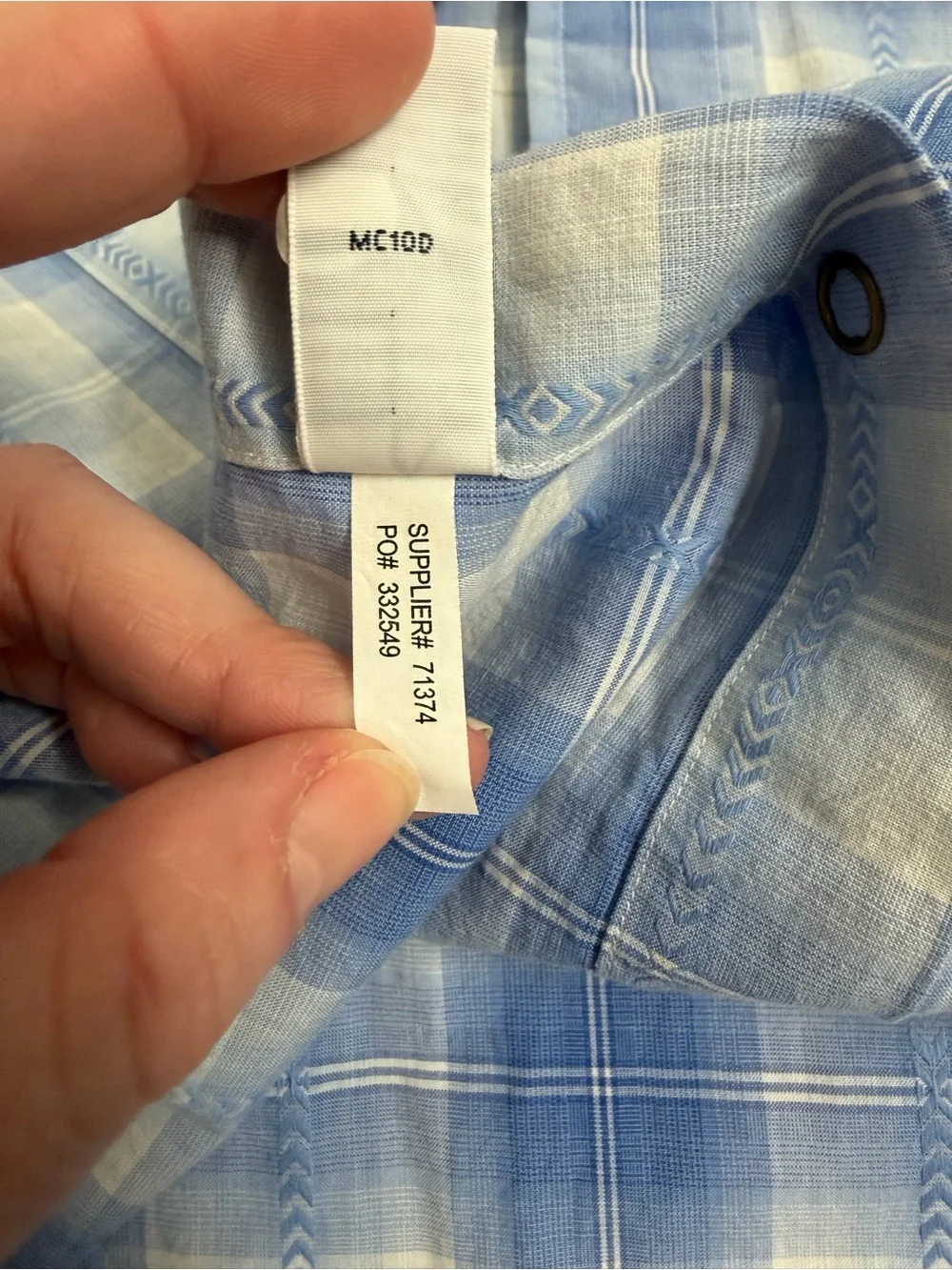 Vintage 90s Polo Ralph Lauren Western Shirt L Pearl Snap Blue Plaid Cowboy